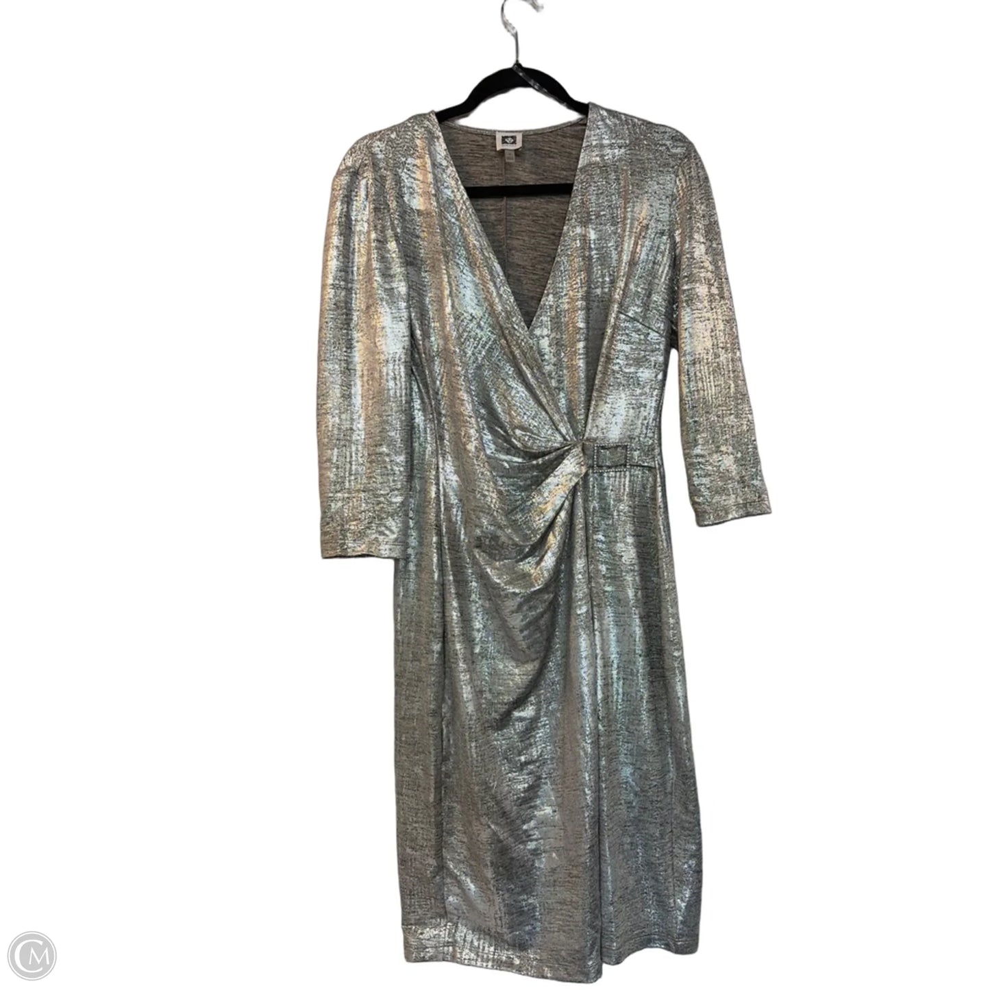 Dress Party Midi By Anne Klein In Silver, Size: 8