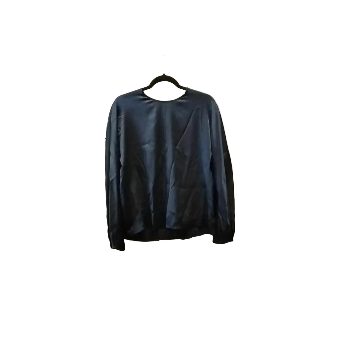 Blouse Long Sleeve By Vince In Navy, Size: S