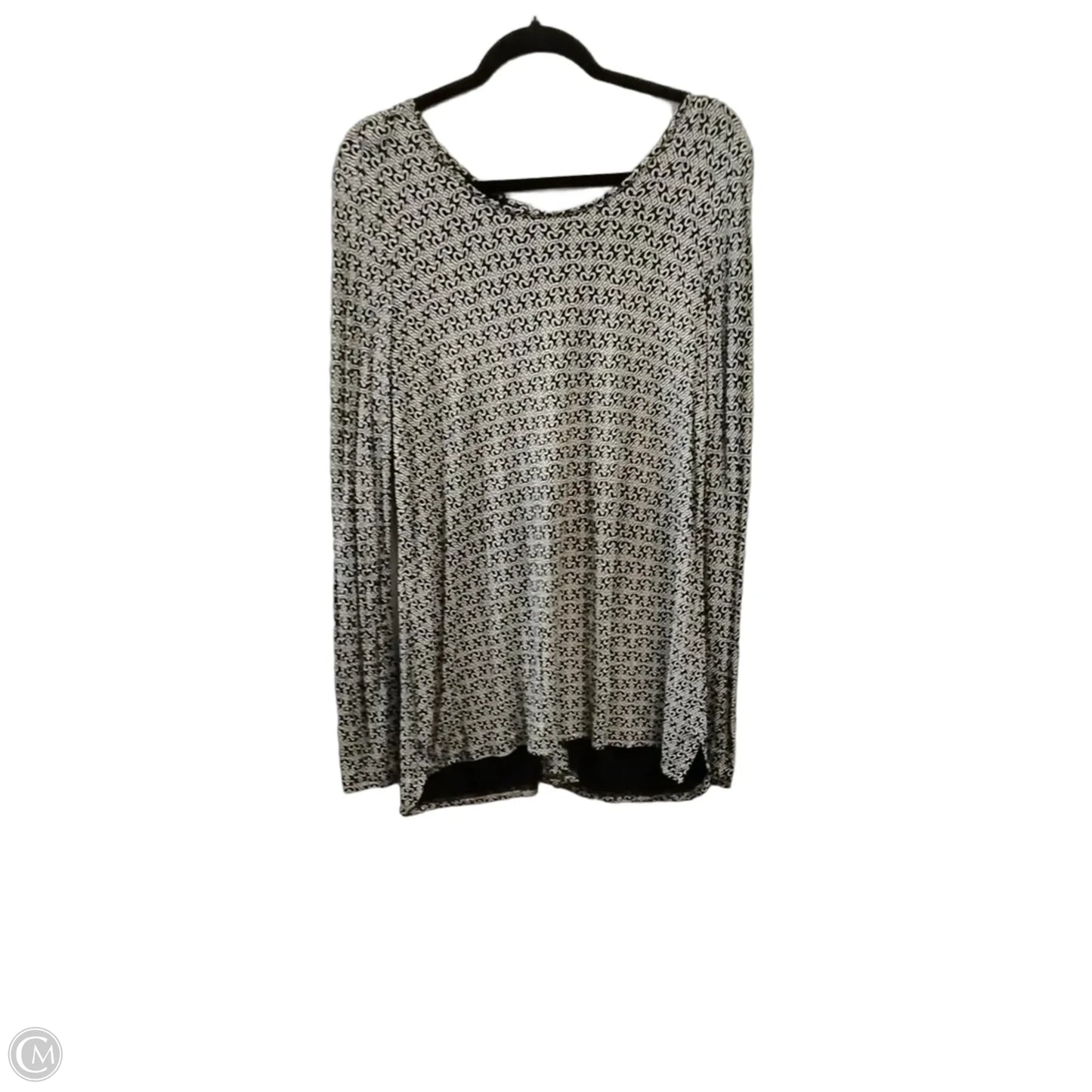 Top Long Sleeve By J. Jill In Black & White, Size: Xs