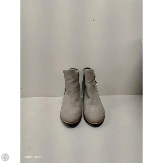 Boots Ankle Heels By Diba In Grey, Size: 8.5