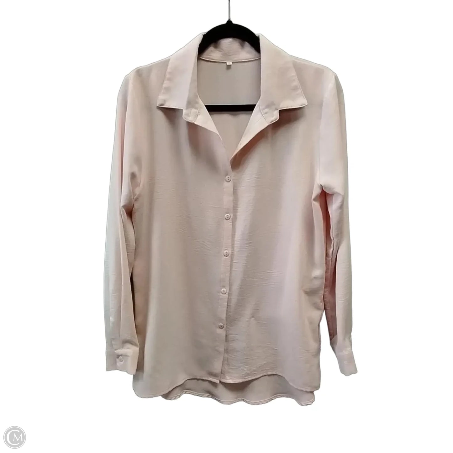 Blouse Long Sleeve By Cme In Pink, Size: S