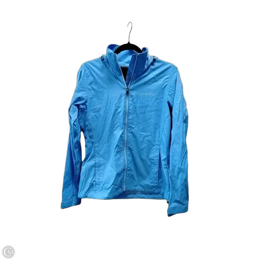 Jacket Windbreaker By Columbia In Blue, Size: M