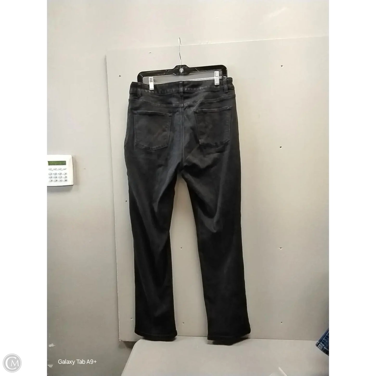 Jeans Straight By Talbots In Black Denim, Size: 12