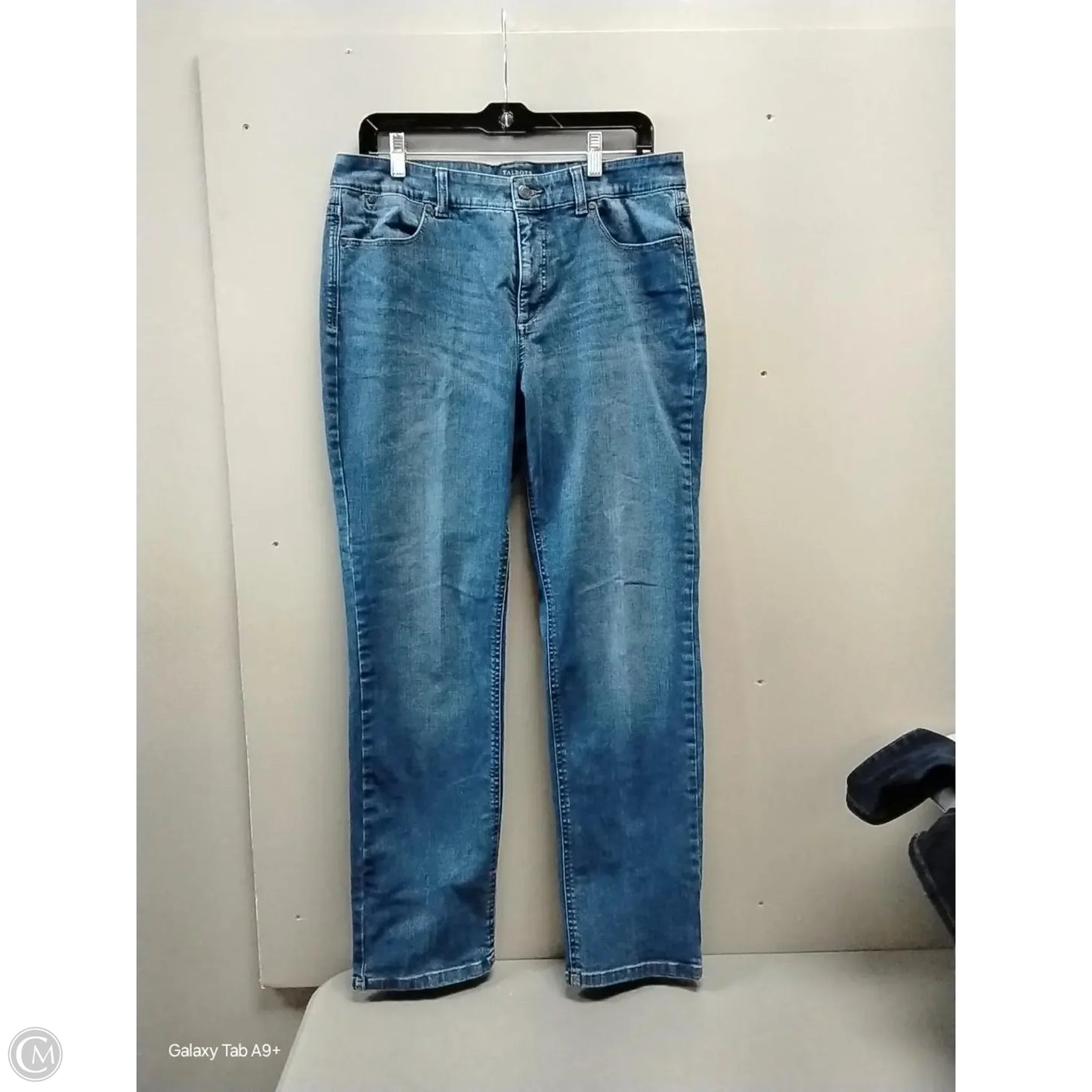 Jeans Straight By Talbots In Blue Denim, Size: 12