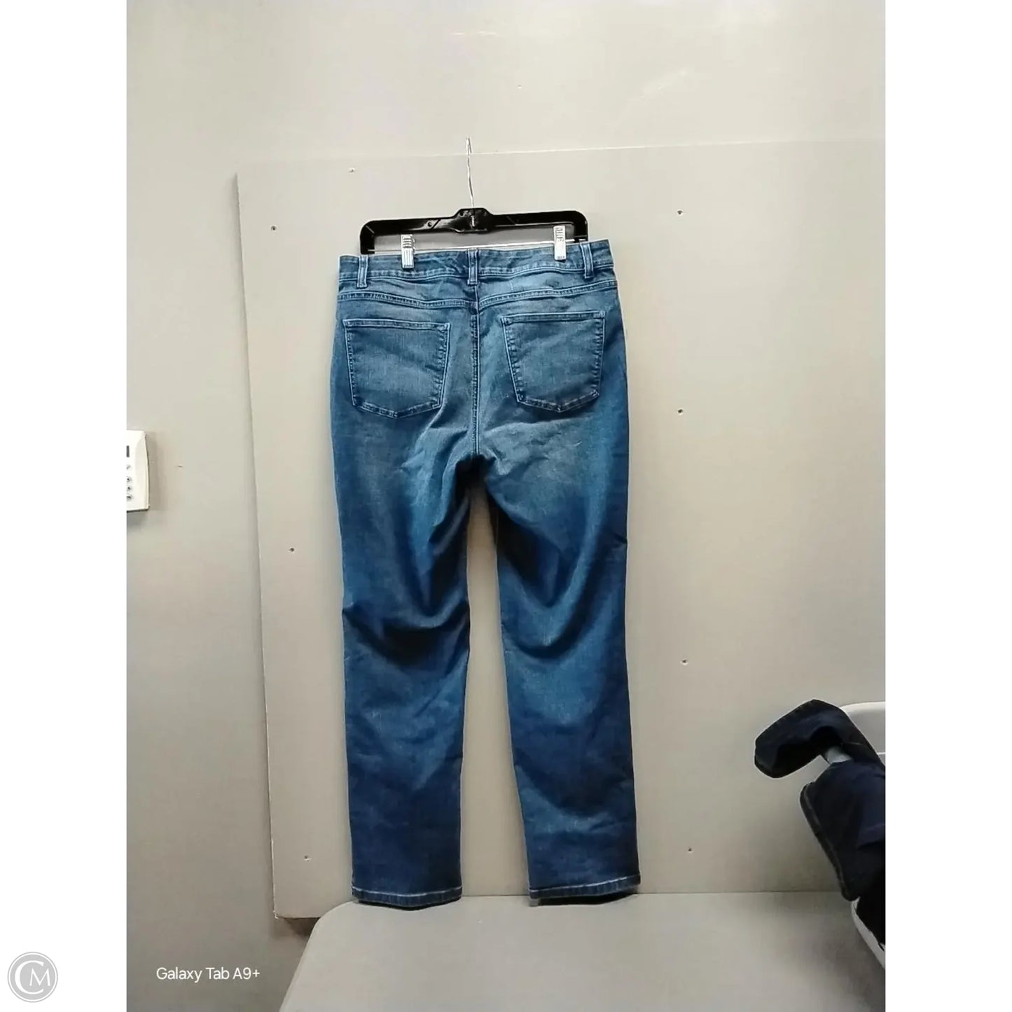 Jeans Straight By Talbots In Blue Denim, Size: 12