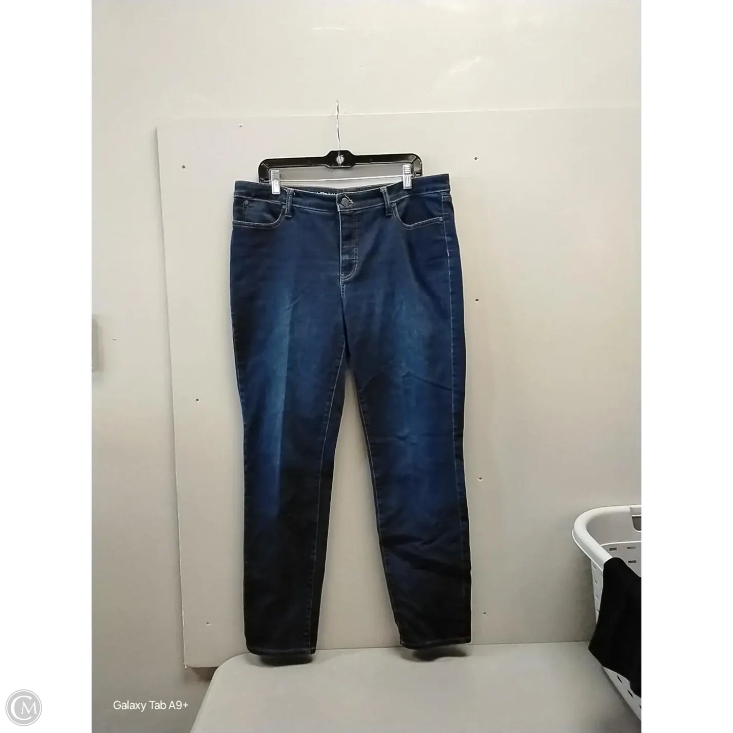 Jeans Straight By Talbots In Blue Denim, Size: 14