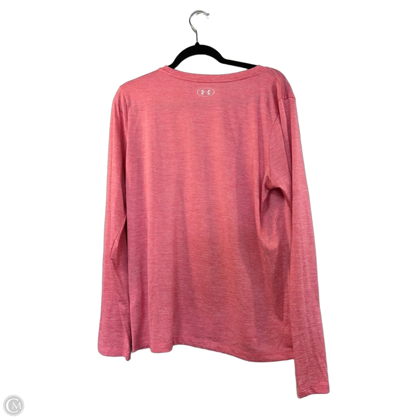 Athletic Top Long Sleeve Crewneck By Under Armour In Pink, Size: Xl
