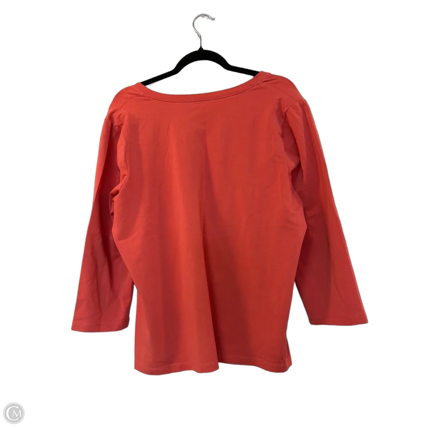 Top Long Sleeve Basic By Chicos In Peach, Size: Xl