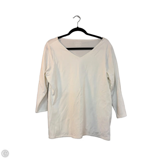 Top Long Sleeve Basic By Chicos In Cream, Size: L