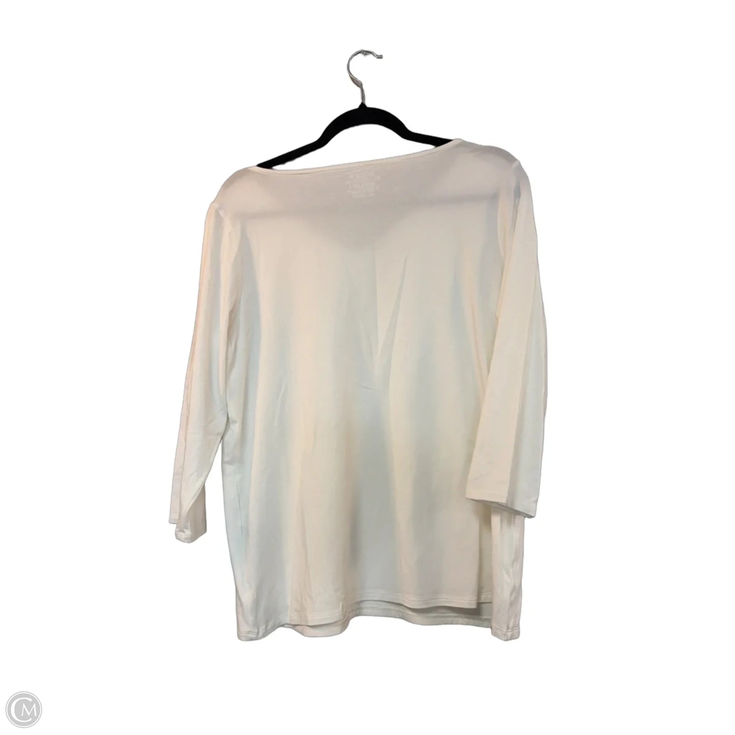 Top Long Sleeve Basic By Chicos In Cream, Size: L