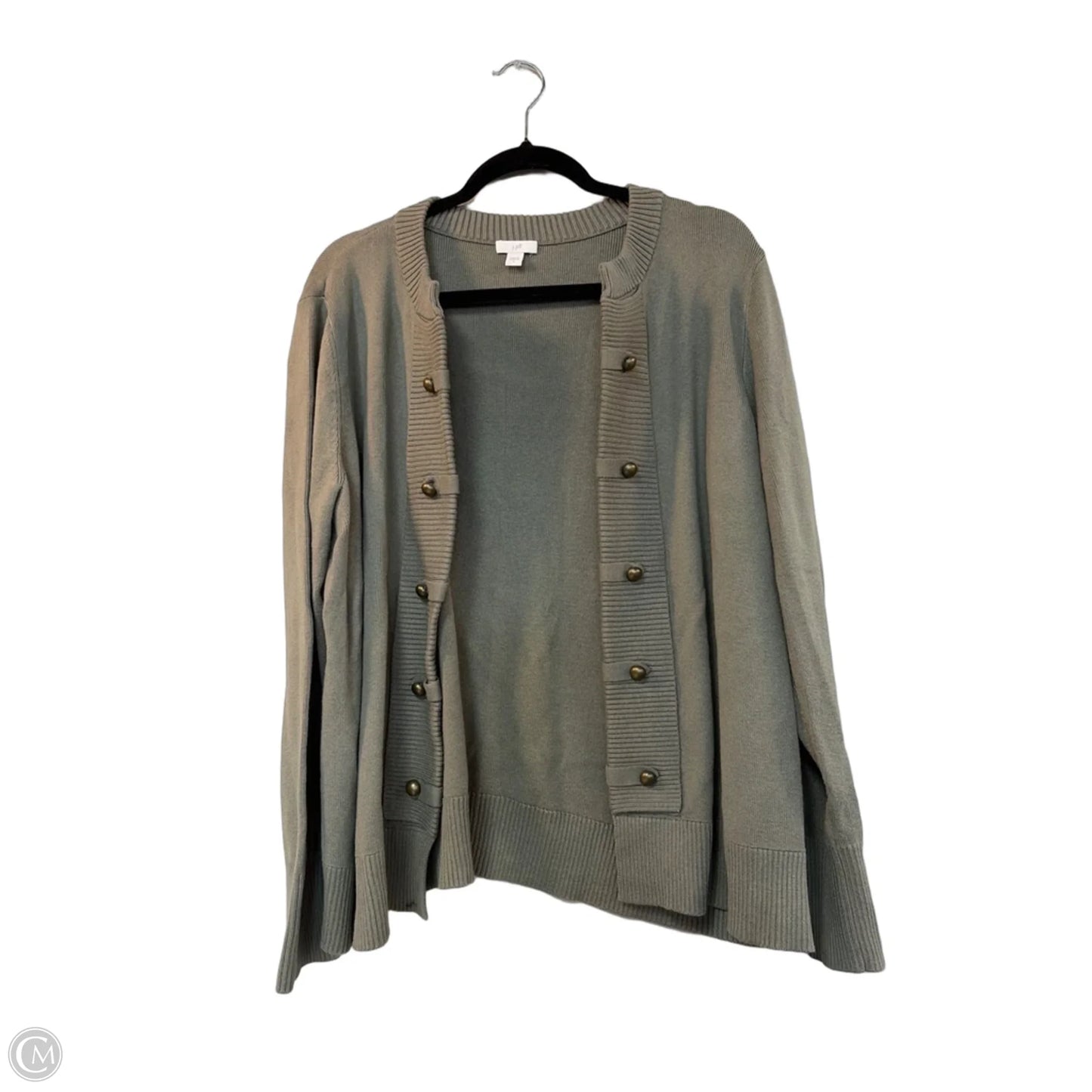 Sweater Cardigan By J. Jill In Green, Size: L