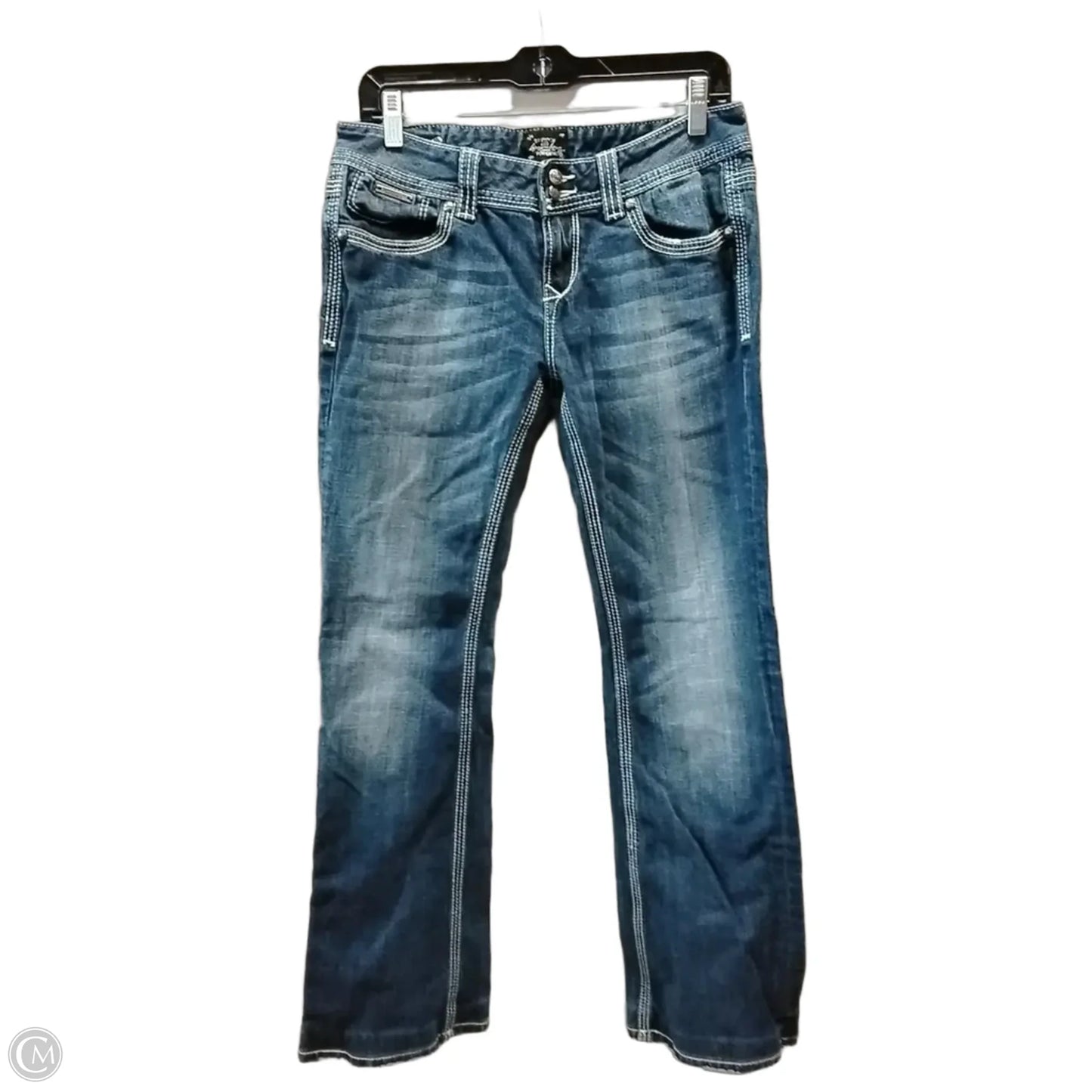 Jeans Flared By Rerock In Blue Denim, Size: 8