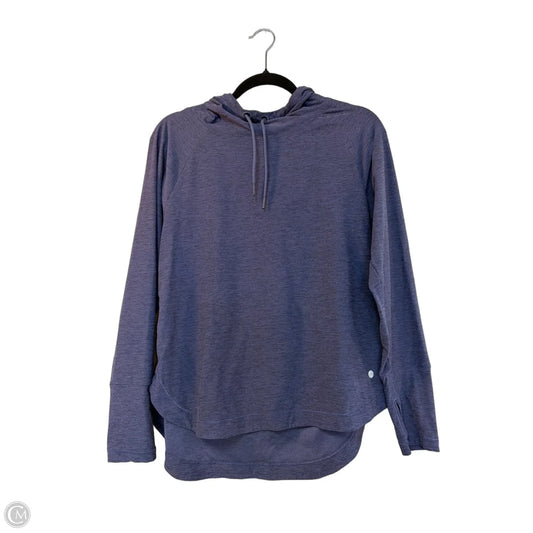 Blouse Long Sleeve By Banana Republic In Blue & White, Size: S