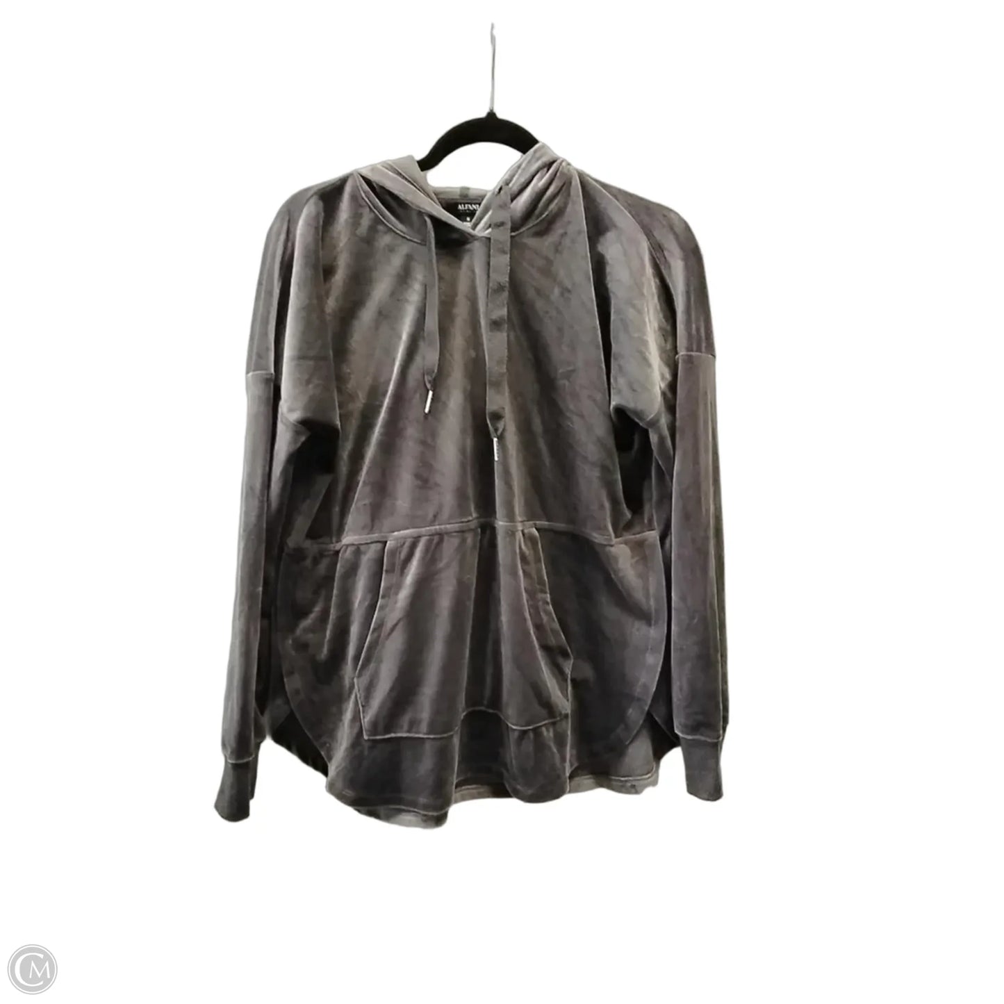 Sweatshirt Hoodie By Alfani In Grey, Size: M