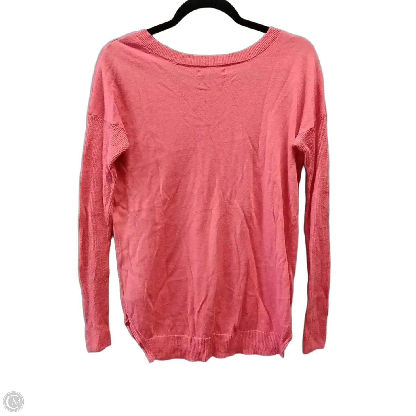 Top Long Sleeve Basic By American Eagle In Pink, Size: Xs