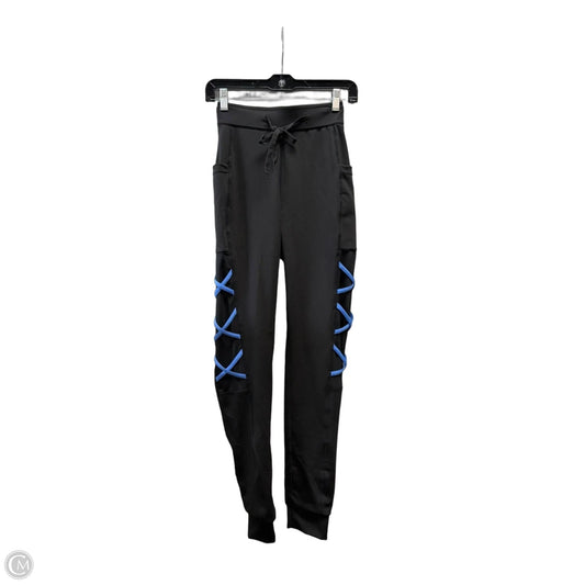 Athletic Pants By Popfit In Black & Blue, Size: Xs