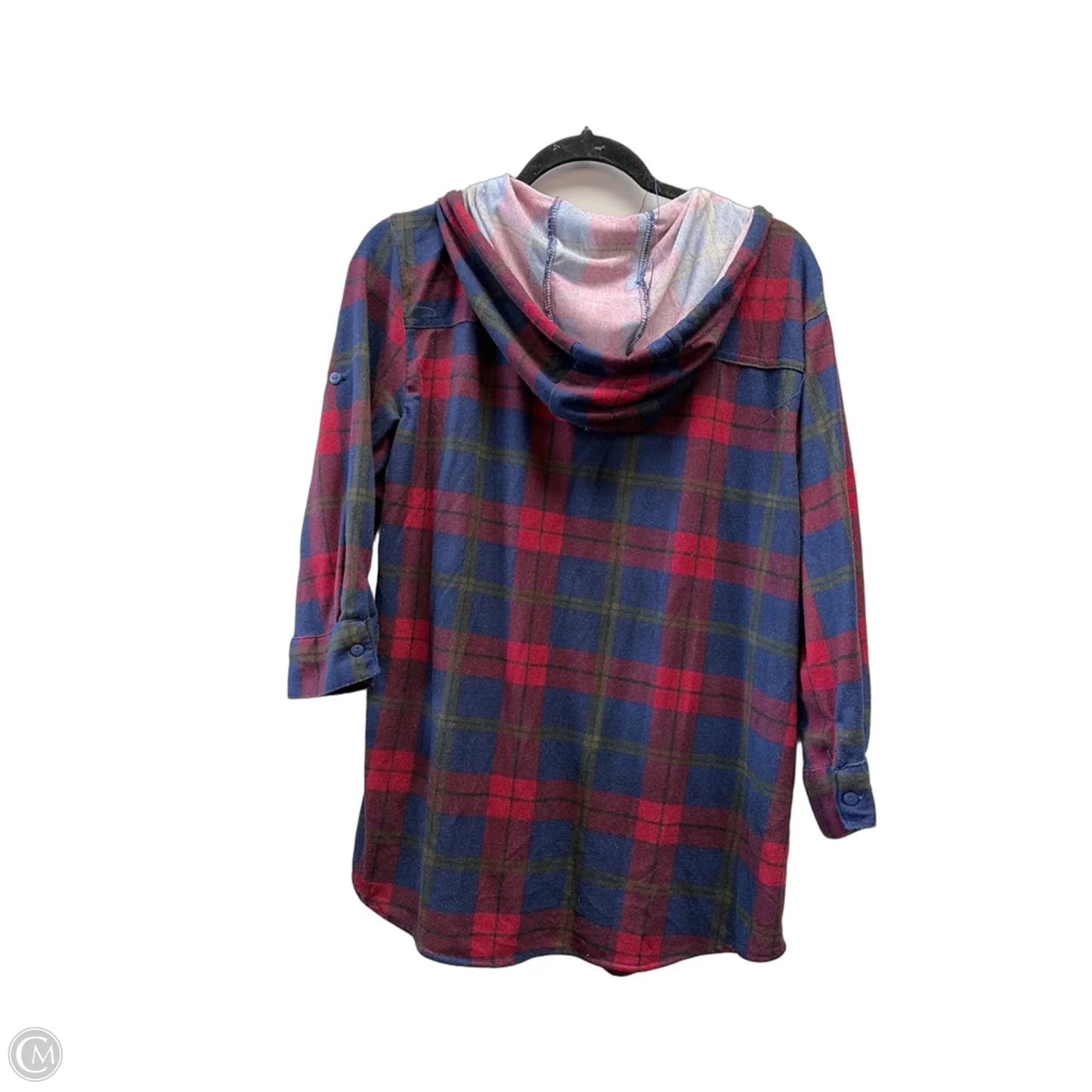Sweatshirt Hoodie By Eden & Olivia In Checkered Pattern, Size: M