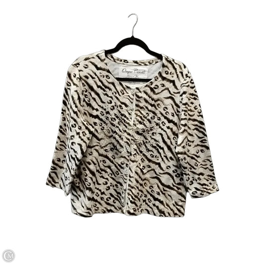 Jacket Shirt By Onque In Animal Print, Size: Xl