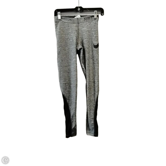 Athletic Leggings By Nike Apparel In Grey, Size: S