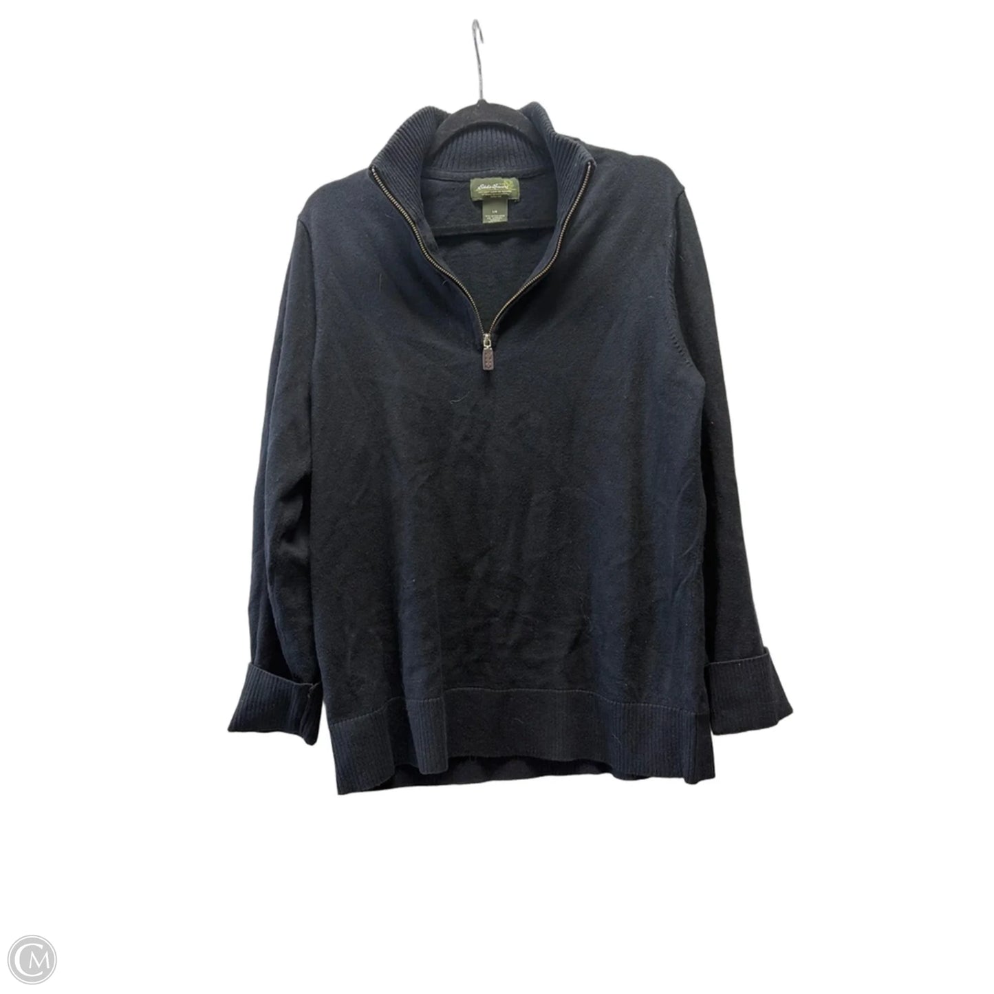 Sweater By Eddie Bauer In Black, Size: L