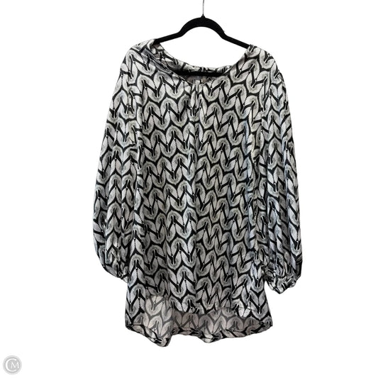 Blouse Long Sleeve By Melissa Mccarthy In Paisley Print, Size: 2x
