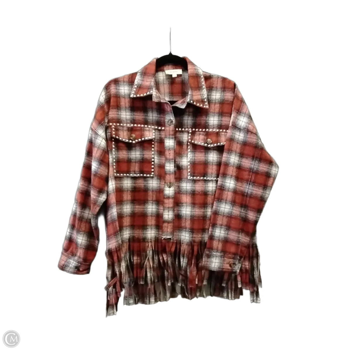 Jacket Shirt By Eesome In Plaid Pattern, Size: S
