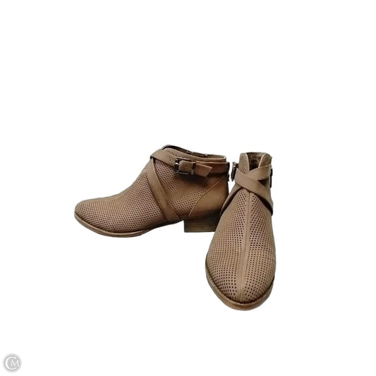 Boots Ankle Heels By Vince Camuto In Beige, Size: 10