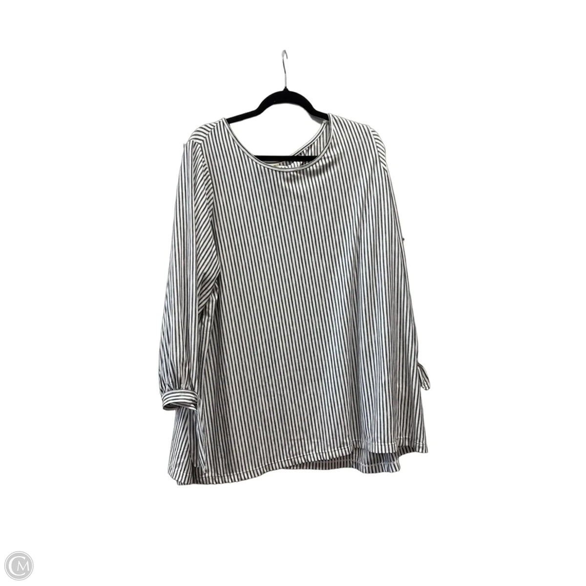 Top Long Sleeve By Max Studio In Striped Pattern, Size: 3x