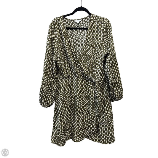 Dress Casual Maxi By Time And Tru In Green & White, Size: 18