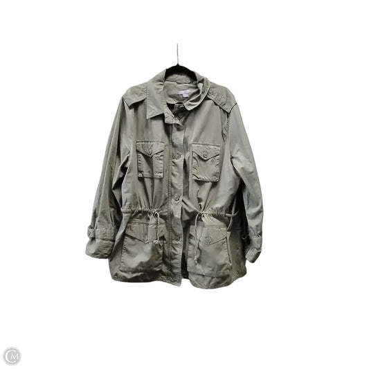 Jacket Utility By Laura Scott In Green, Size: 2x