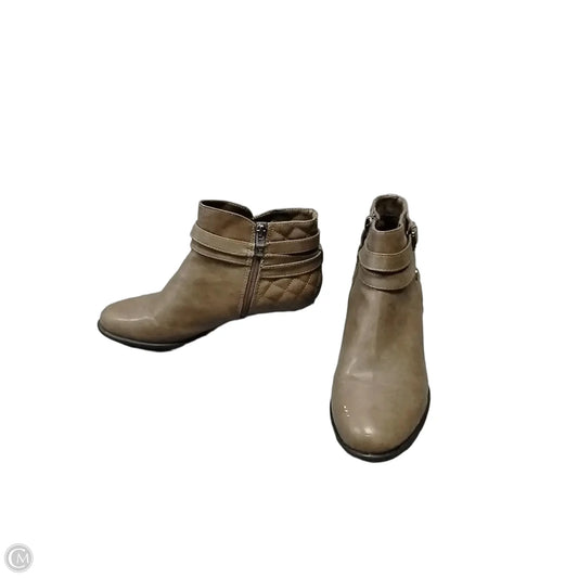 Boots Ankle Heels By Liz Claiborne In Grey, Size: 9.5