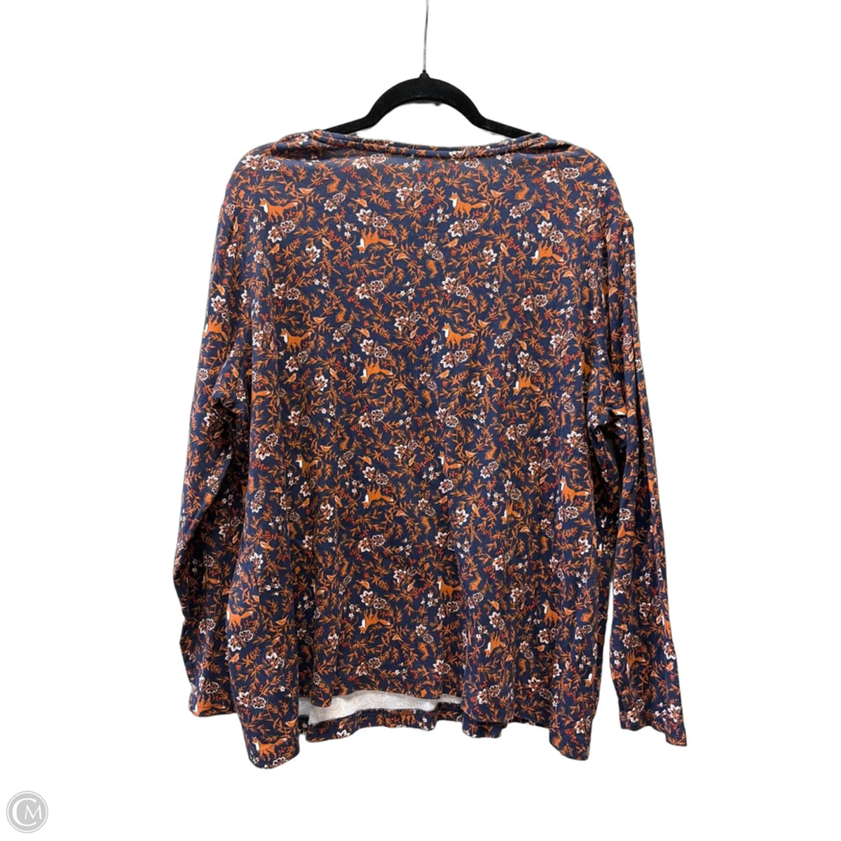 Top Long Sleeve Basic By Croft And Barrow In Animal Print, Size: 2x