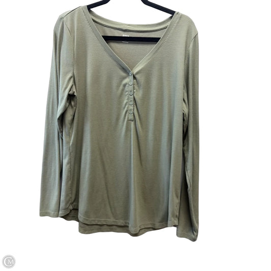 Top Long Sleeve By Ana In Green, Size: Xxl