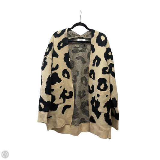 Sweater Cardigan By Clothes Mentor In Animal Print, Size: M