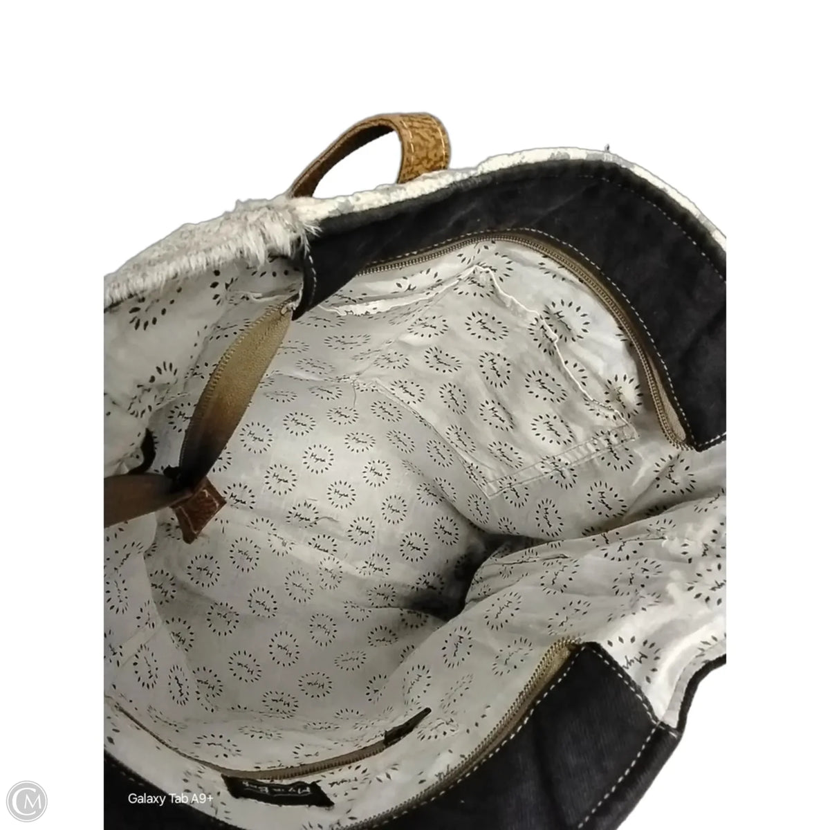 Handbag Leather By Myra, Size: Large