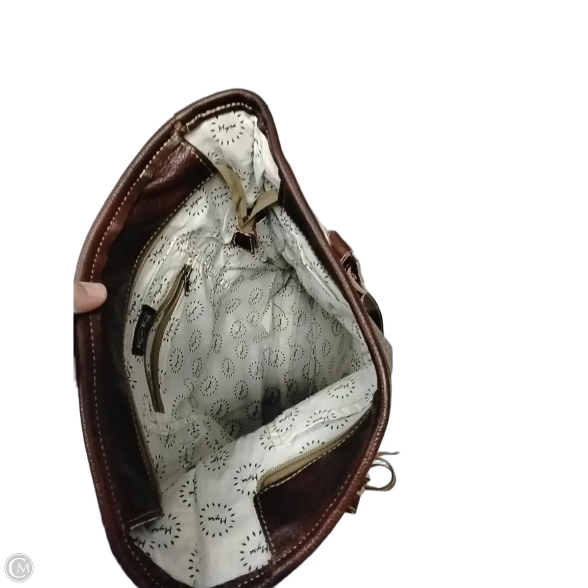 Handbag Leather By Myra, Size: Large