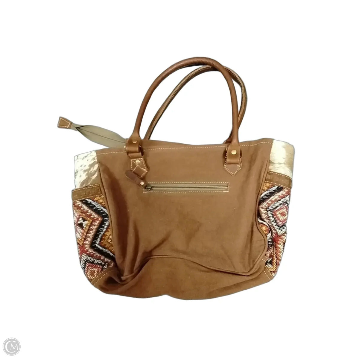 Handbag Leather By Myra, Size: Medium