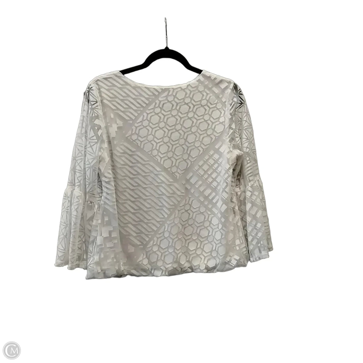 Blouse Long Sleeve By Alfani In White, Size: Lp