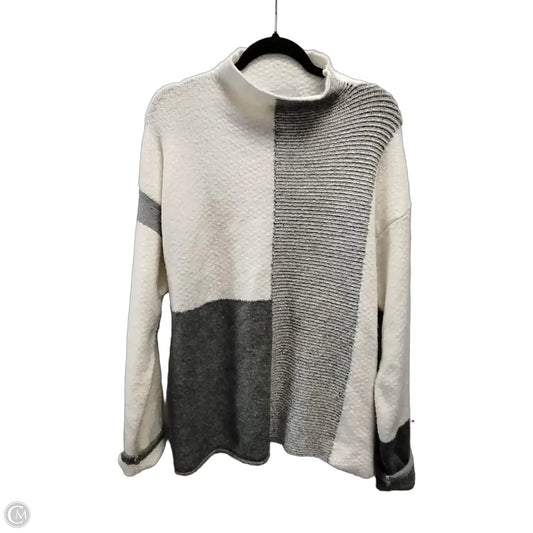 Sweater By Cyrus In Cream & Grey, Size: Xl