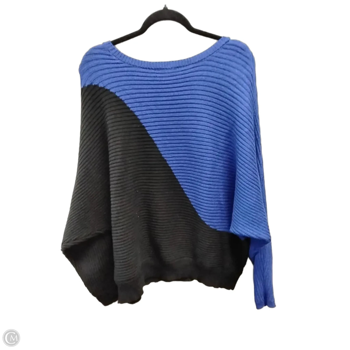 Sweater By Express In Black & Blue, Size: L