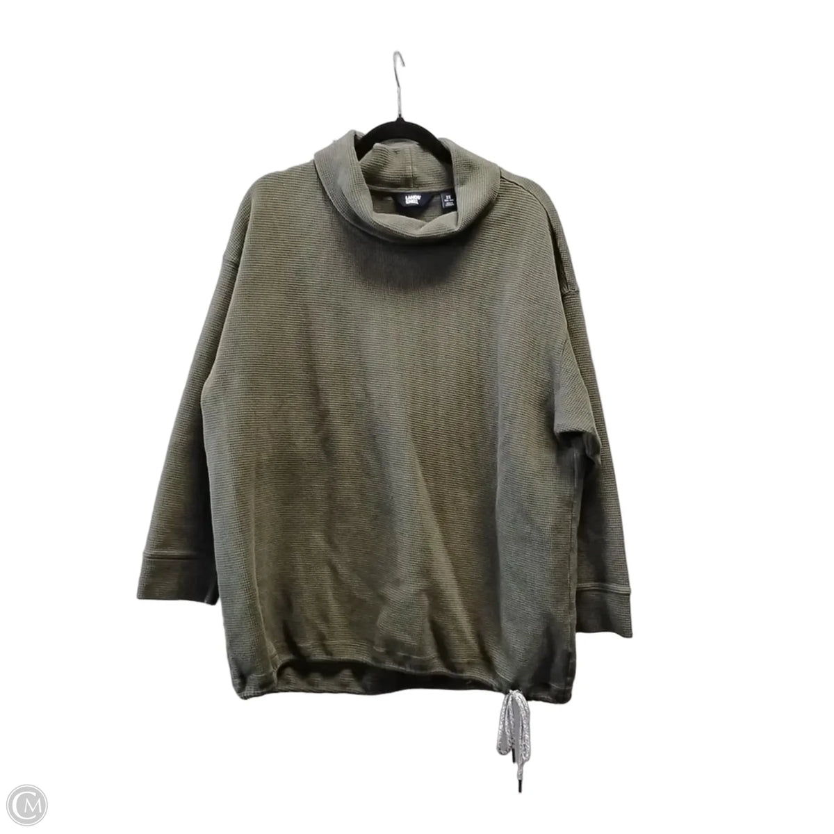 Sweater By Lands End In Green, Size: 2x