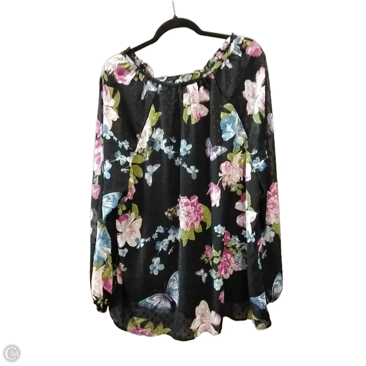 Top Long Sleeve By Tamara H In Black, Size: 3x