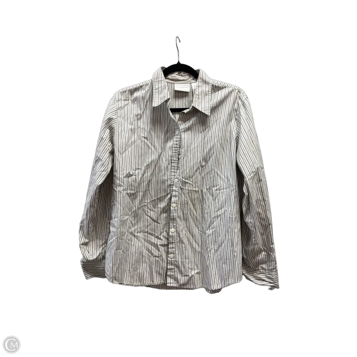 Top Long Sleeve By Liz Claiborne In Striped Pattern, Size: L