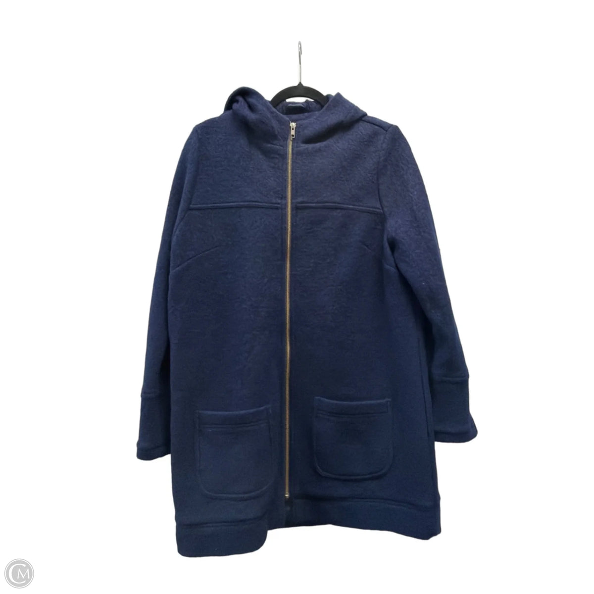 Coat Wool By Clothes Mentor In Navy, Size: S