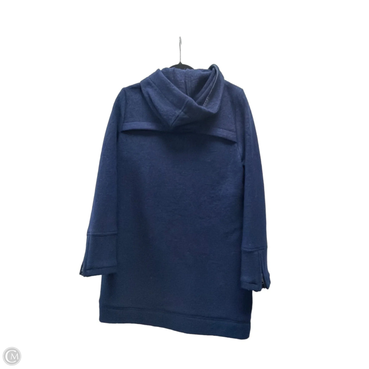 Coat Wool By Clothes Mentor In Navy, Size: S