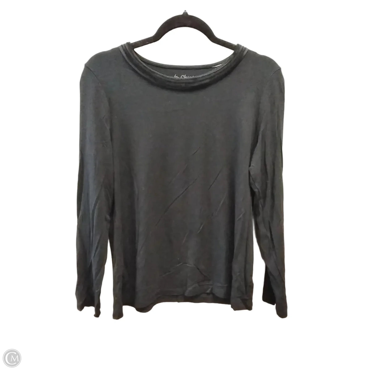Top Long Sleeve Basic By Chicos In Black, Size: M