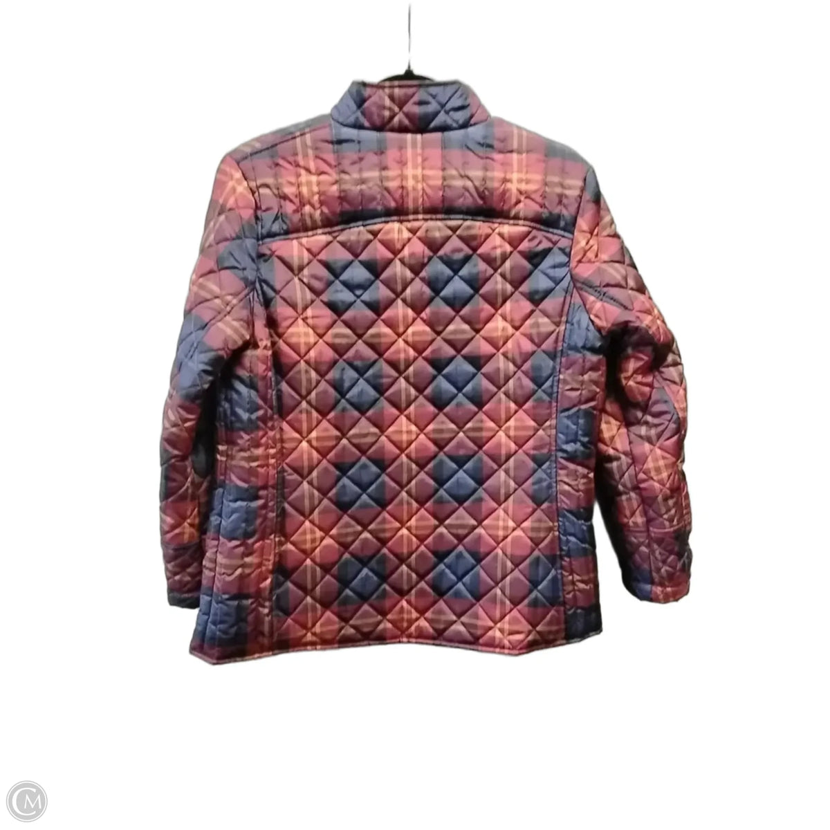 Coat Puffer & Quilted By Faded Glory In Plaid Pattern, Size: M