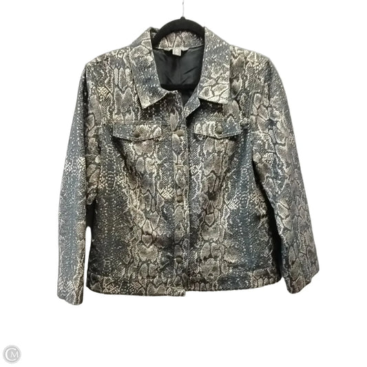 Blazer By Clothes Mentor In Snakeskin Print, Size: M