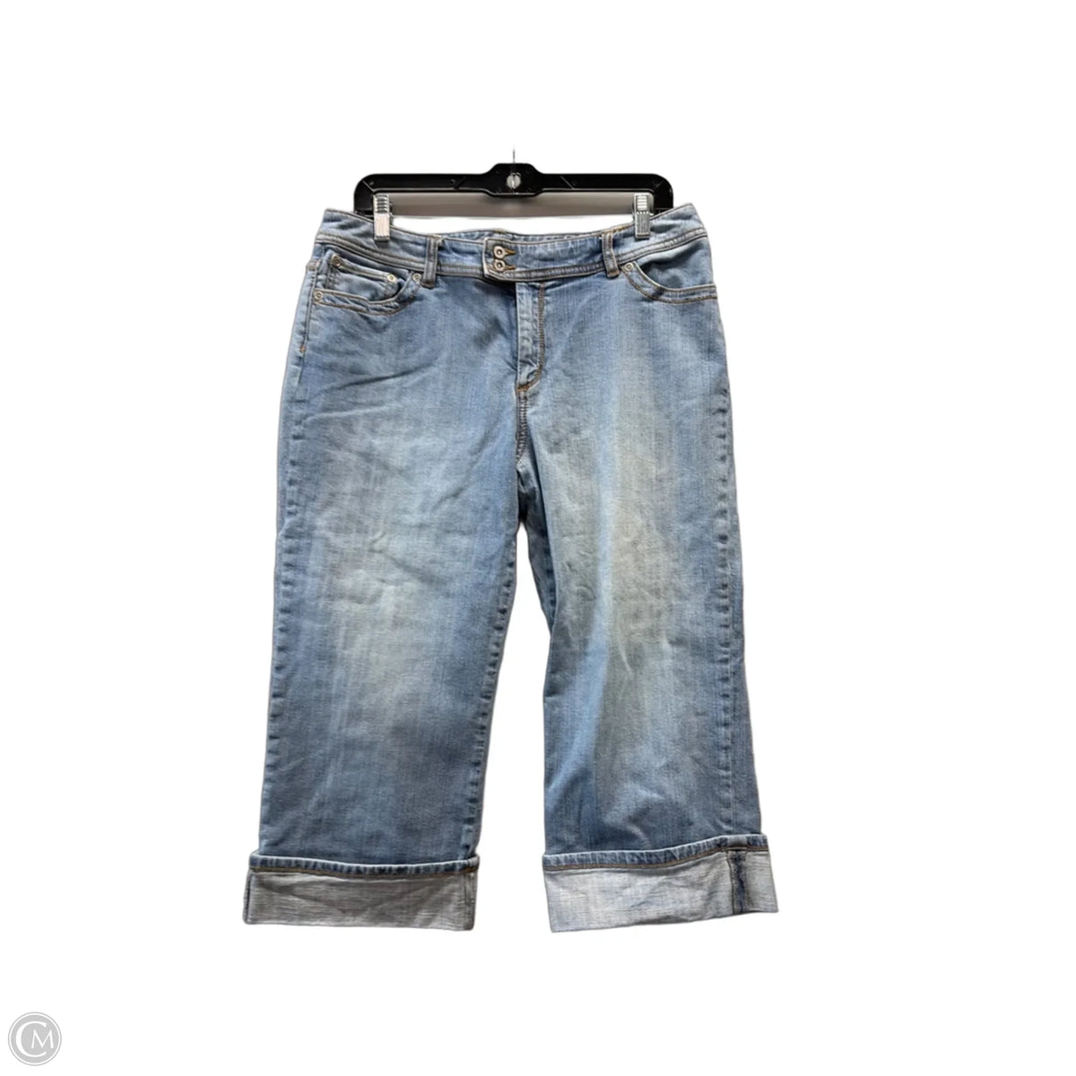 Jeans Cropped By Chicos In Blue Denim, Size: 2