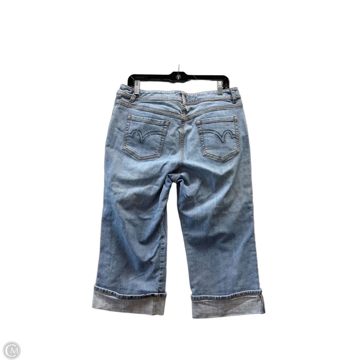 Jeans Cropped By Chicos In Blue Denim, Size: 2